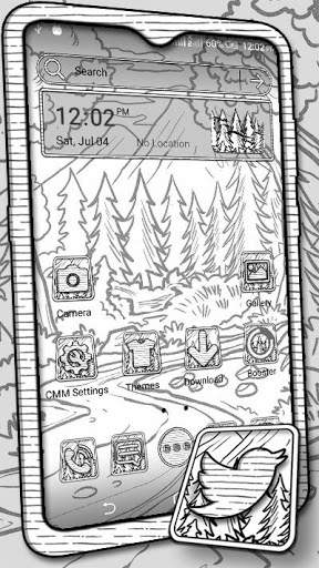 Forest Sketch Launcher Theme screenshot 1