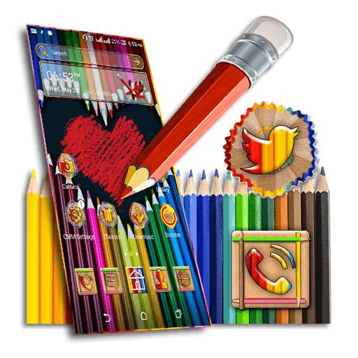 Color Pencil Heart Theme 2.8