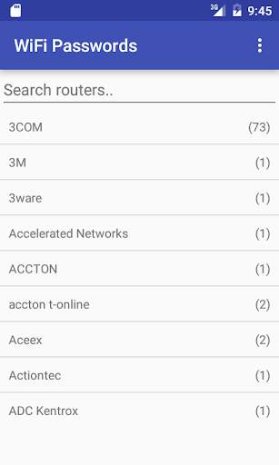 WiFi Router Default Password Finder screenshot 2