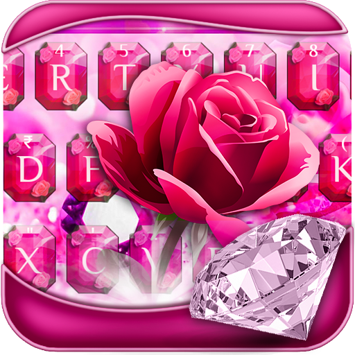 Rosa Diamant Tastatur Thema icon