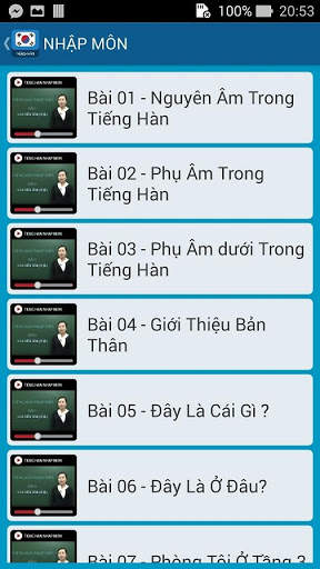 Hoc tieng han - Learn Korean screenshot 7