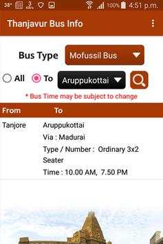 Thanjavur Bus Info screenshot 2