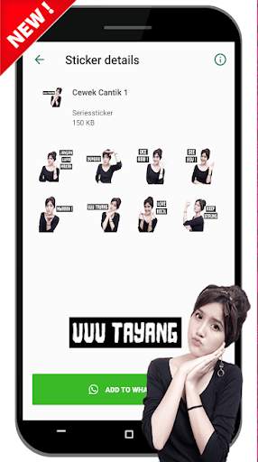 Stiker Cewek Cantik Indo WAStickerApps screenshot 2