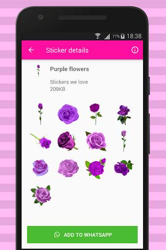 Flowers Stickers for WhatsApp-WAstickerApps screenshot 8