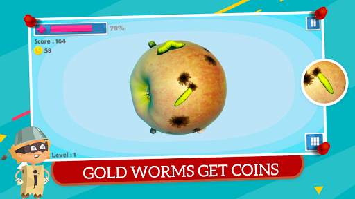 Apple Guard: Worm Attack Protect Games screenshot 4