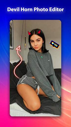 Devil Horn Photo Editor | Neon Horns Devil screenshot 2