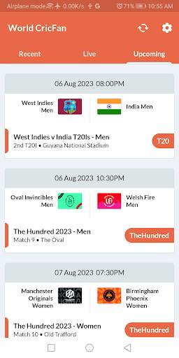 CricFan - Cricket Live Scores screenshot 2