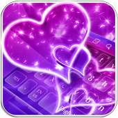 Neon Love Heart Keyboard on 9Apps