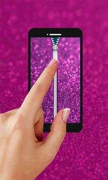 Glitter Zipper Mobile Lock screenshot 2