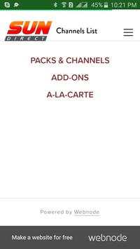 Sun Direct Channels List 1 تصوير الشاشة