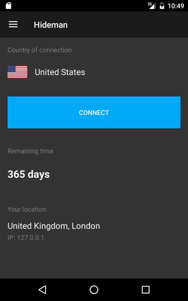Hideman VPN screenshot 7