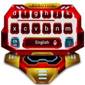 3D Red Technology Robotics Keyboard Theme 10001002