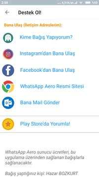 WhatsApp Aero Bağış screenshot 3