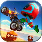 Stickman Stunt Downhill Motocross Racing