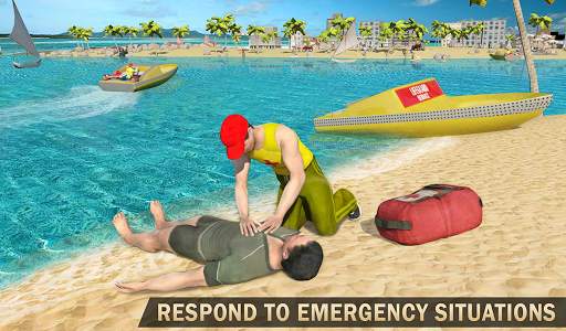 Beach Lifeguard Rescue Squad: Motor Boat Driving screenshot 7