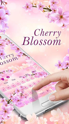 Spring Cherry Blossom Keyboard Theme screenshot 1