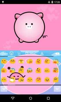 Emoji Keyboard-Pink Pig screenshot 2