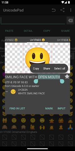 Unicode Pad screenshot 1