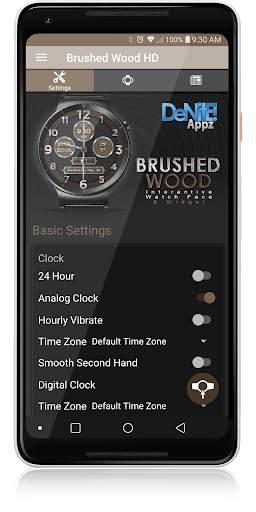 Brushed Wood HD Watch Face Widget & Live Wallpaper screenshot 4