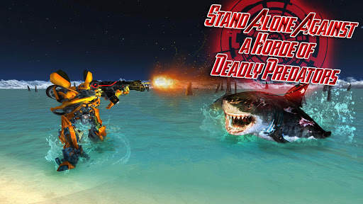 Robot Shark Hunting : Car Robot Transformation 3D screenshot 2