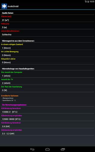 Klimaanlage berechnen BTU screenshot 17