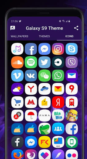 Galaxy S9 purple Theme screenshot 5