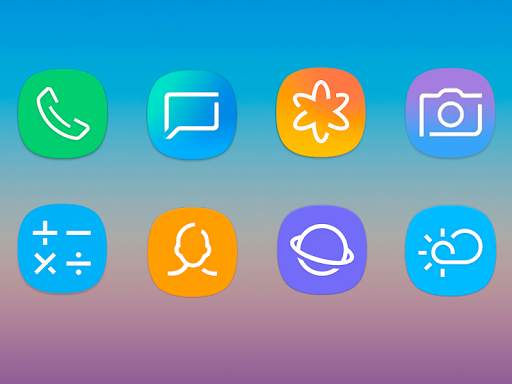 UX S9 Icon Pack - Free Galaxy S9 Icon Pack screenshot 1