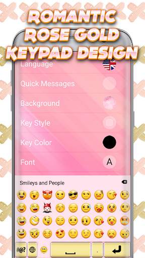 Rose Gold Keyboard screenshot 2