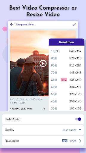 VidCompress: Reduce Video Size & Video to MP3 screenshot 4