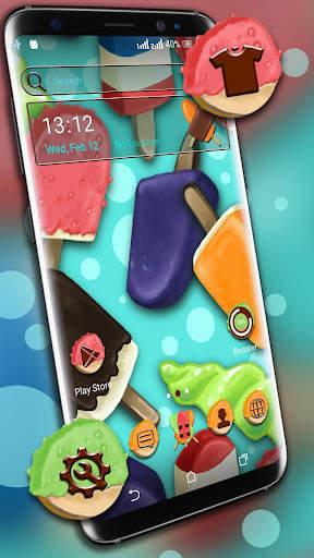 Ice Cream Candy Launcher Theme screenshot 1