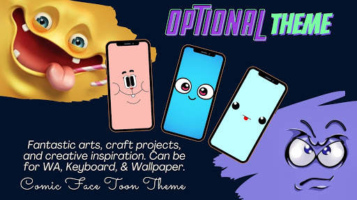 Comic Face Toon Theme : Wallpaper, WA, & Keyboard screenshot 3