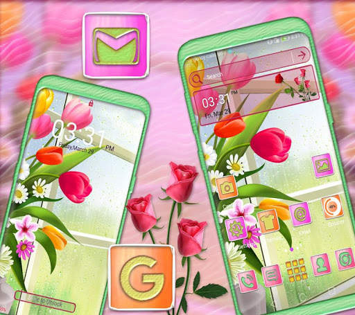 Beautiful Flower Launcher Theme 3 تصوير الشاشة