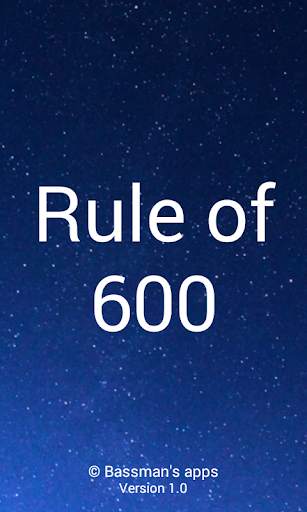Rule of 600 1 تصوير الشاشة