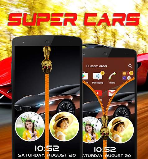 Super Cars Zipper Lock Screen screenshot 4