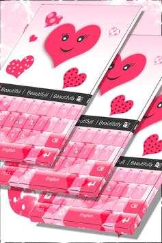 Pink Hearts Keyboard 1 تصوير الشاشة