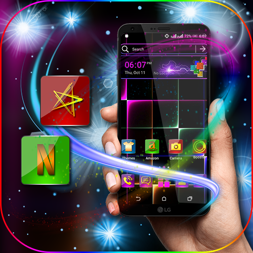 Neon Light Launcher Theme أيقونة
