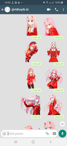 Sticker Wa Darling in the Franxx For WAStickerApps screenshot 1