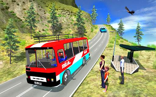 Game Mengemudi Bus Pelatih Nyata: Simulasi Bus screenshot 6
