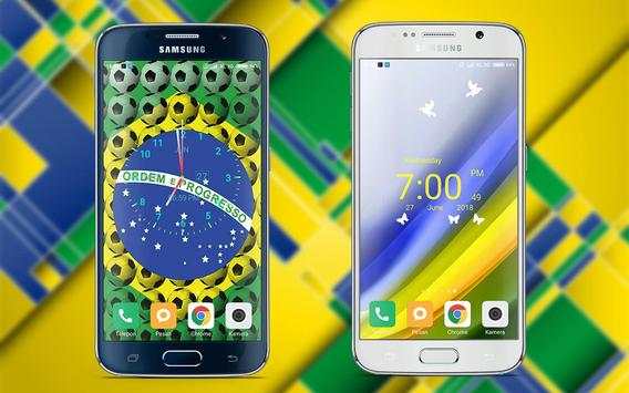Brazil Football Wallpaper Clock Live screenshot 4