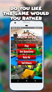 Game Would you rather Roblox screenshot 1