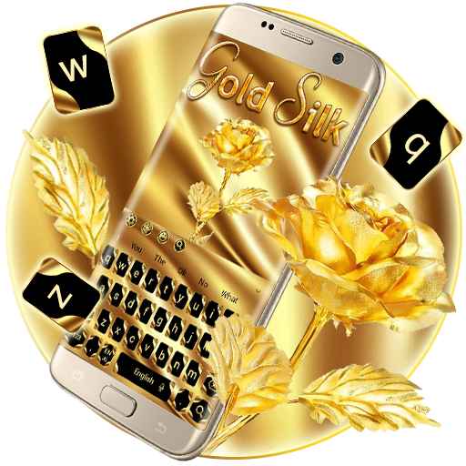 Gold Silk and Rose Keyboard icon