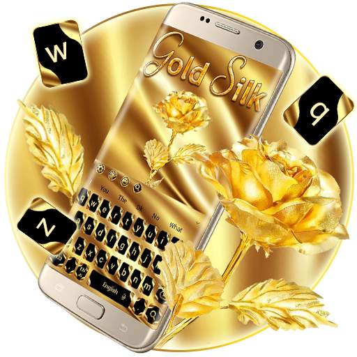 Gold Silk and Rose Keyboard 10001001