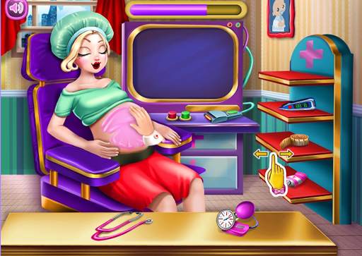 Apple Princess Pregnant Check-Up Newbaby Born Game screenshot 2