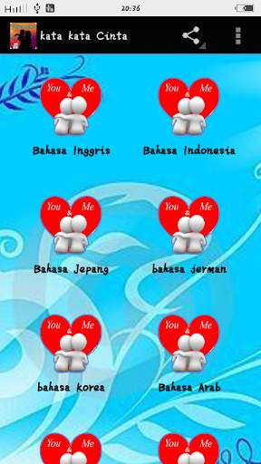 Kata kata Cinta Romantis 8 Bahasa screenshot 1