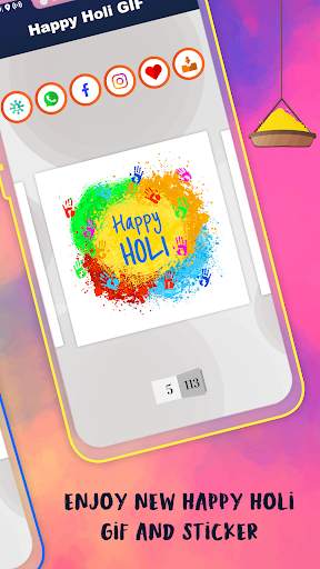 Holi GIF : Holi Stickers For Whatsapp screenshot 4