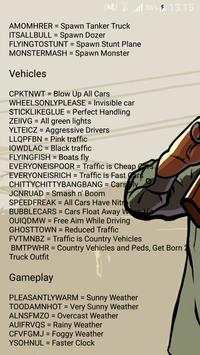 GTA SA Cheats screenshot 1