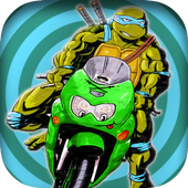 racing turtle motorcycle ninja icon