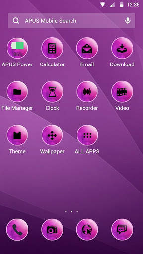 Purple-APUS Launcher theme screenshot 2