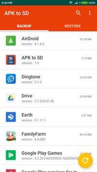 Backup apk to SD screenshot 2