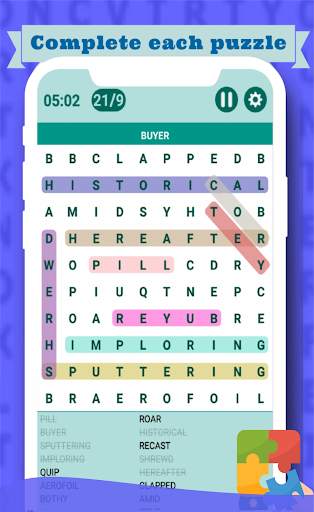 Word Search game 2021 ✏️📚 - Free word puzzle game screenshot 2